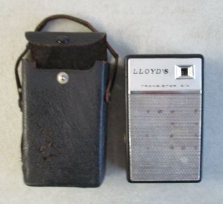 Vintage Lloyds Silver And Black Transistor Six Radio In