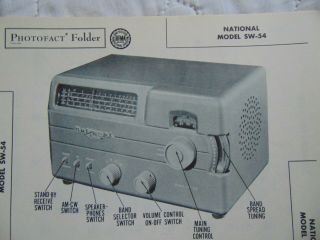 National Sw - 54 Shortwave Radio Sams Photofact 1951