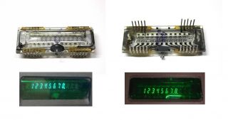 5 х Ilc2 - 12/8l Vfd Display Nixie For Calculators Electronika Mk - 33 Mk - 52 Mk - 61