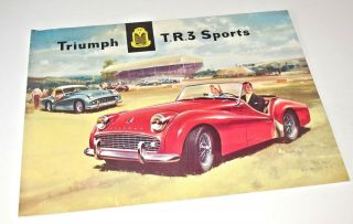 1957 Triumph Tr3 Sports Car Sales Brochure Code 242/10/57 U.  S.  Market