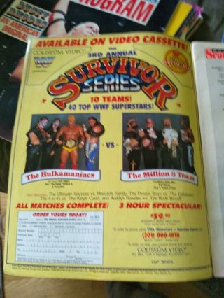 1989 Wwf Survivor Series Vhs Print Ad Hulk Hogan Ultimate Warrior No Holds Barre
