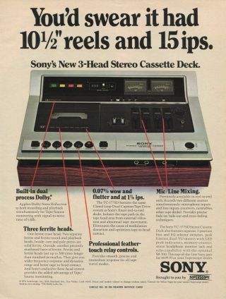 Sony Tc - 177sd Cassette Tape Deck Ad & Lab Report