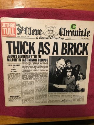 Vintage Jethro Tull “thick As A Brick” Vinyl