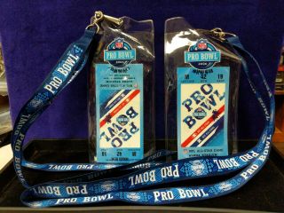 2x Nfl 2006 Pro Bowl Ticket Stubs W/ Lanyard And Credential Holders,  Hawaii
