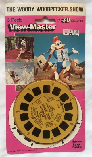 Vtg View - Master 3d Woody Woodpecker Show 1011 New/sealed Package 3 Reel Complete