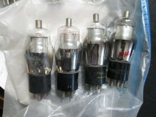 Nos Testing Matched Quad Type 24 / 24a Vacuum Tubes