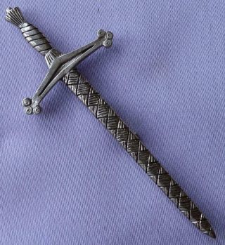 Vintage Scottish Thistle Hilt Claymore Sword Brooch/kilt Pin (large)