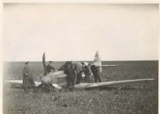 Large Photograph Of The Prototype Dewoitine Fighter After A Crash Landing