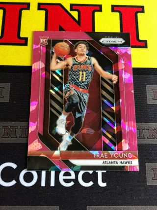 18 - 19 Prizm Trae Young Rc Rookie Pink Ice Prizm Hawks