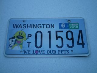 Washington (we Love Our Pets) License Plate