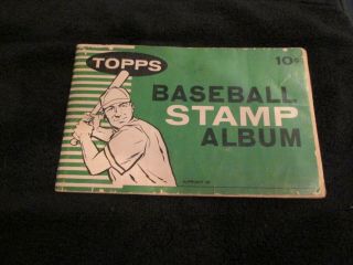 1961 Topps Baseball Stamp Album With 108 Stamps