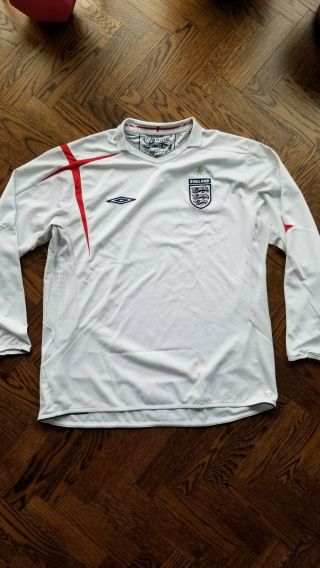 England National Football Team Soccer Jersey Three Lions Umbro Men Size Xxl