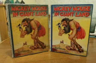 Mickey Mouse In Giant Land - Walt Disney - In Very Scarce Dustjacket - 1934