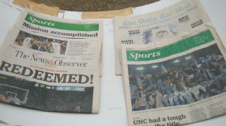 Unc Carolina 2017 Ncaa National Basketball Champions Newspapers