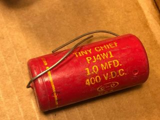 1 Nos Cornell Dubilier Tiny Chief 1.  0 Uf 400v Guitar Amp Capacitor (qty)