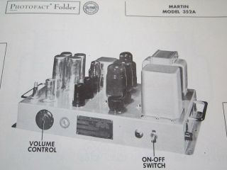 Martin 352a Amplifier Amp Photofact