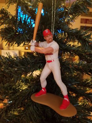 Mark Mcgwire St Louis Cardinals Baseball Christmas Tree Ornament White Jersey 5