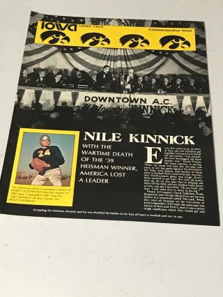 Nile Kinnick Heisman Trophy Winner Commertive Iowa Hawkeyes Football Hawk Talk