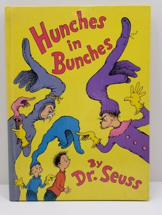 Hunches In Bunches Hardcover Book - Signed Autographed By Dr.  Seuss