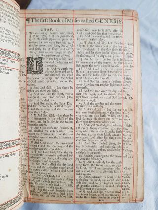 1665 KING JAMES BIBLE / COMPLETE / BINDING / 3