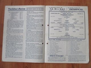 Tottenham Hotspur v Arsenal football programme 1953 - 54 - Vintage - Division 1 2