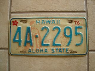 1976 Hawaii Bicentennial Aloha State License Plate