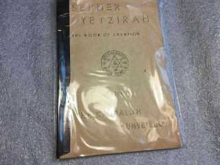 Sepher Yetzirah The Book Of Creation Analysis Dr.  M.  Doreal 1941 1st Edition
