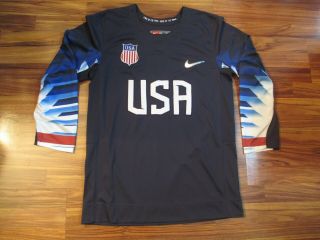 Blue Nike 2018 Olympics Team Usa Hockey Jersey - Men 