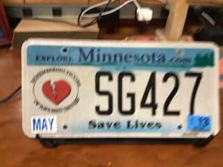 2013 Minnesota Remembering Victims Of Impaired Drivers/save Lives License Plate