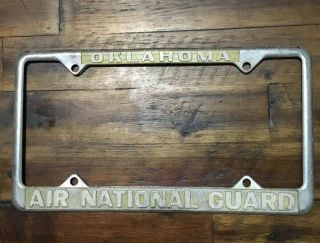 Vintage Oklahoma Air National Guard License Plate Frame