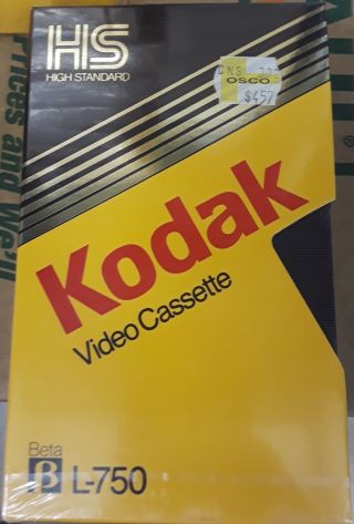 Kodak L - 750 Blank Beta Videocassette Tape