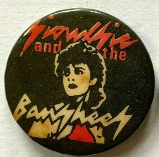 Siouxsie And The Banshees - Old Og Vtg 70/80`s Button Pin Badge 25mm Punk Rock