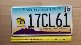 License Plate,  Arizona,  Az Life Coalition,  Choose Life,  17 Cl 61