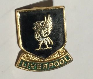 Liverpool Fc Vintage Enamel Pin Badge Black Shield