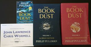 Philip Pullman Book Of Dust 1 & 2 Double Signed Special Collectors Ltd Editions