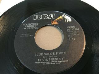 Elvis Presley - Blue Suede Shoes - RCA MONO 45RPM Vintage Vinyl Record LP PB - 11107 2
