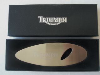 Vintage Triumph Stainless Steel Crown Top Bottle Opener Boxed