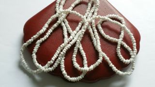 Czech Vintage White Facet Cut Glass Bead Flapper Necklace