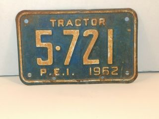 1962 P.  E.  I.  License Plate Tractor Blue White 5 - 721 5x8 Prince Edward Island