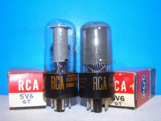 5v6gt Rca Nos Guitar Audio Amplifier Vintage Vacuum Tubes 2 Valves 5v6g