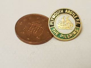 Vintage Plymouth Argyle Fc Enamel Pin Badge - The Pilgrims