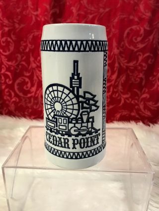 Vintage Cedar Point Amusement Park Rides Souvenir Tankard Stein Mug
