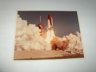 Vintage Nasa Space Shuttle Discovery Launch Kodak Color Photo