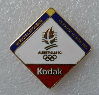 1992 Albertville Olympic Games Official Sponsor Pin Kodak Olympiad