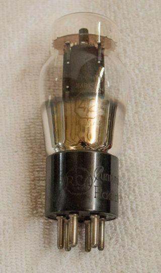 No.  42 Vintage Vacuum Tube,  Rca Radiotron,  Tests Good