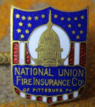 Vintage Watch Fob Attachment National Union Fire Insurance Co Pittsburg Pa