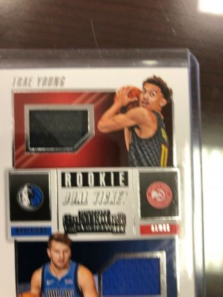 2018 - 19 Contenders LUKA DONCIC TRAE YOUNG Rookie Dual Ticket RC Patch Relic  3