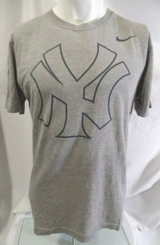 Nike York Yankees Baseball Swoosh T - Shirt Gray Men 