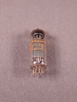 1 7119 Amperex Pq Made In Holland Hifi Radio Amp Vacuum Tube Code 71 - 20