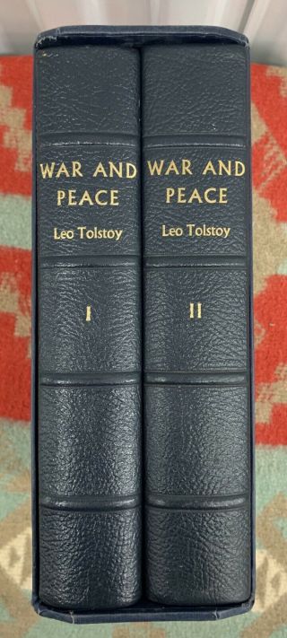 1971 Leo Tolstoy War And Peace Folio Society Leather Books Topolski Illustrated